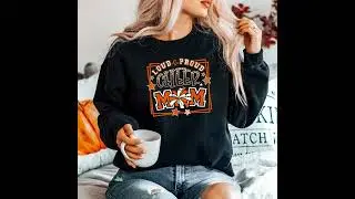 Loud And Proud Cheer Mom Orange Team Leopard Shirt