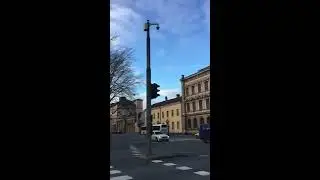 traffic lights sounds on the  zebra-zone at downtown Turku, Finland