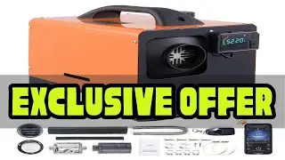 SucceBuy 5/8KW Diesel Air Heater 12V All in One Car Heater with Silencer Remote Control for Truck B