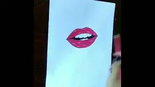 How to Draw a Smile Lips with Beautiful Teeth #art #creative #shorts