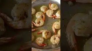 Garlic butter prawns - ASMR