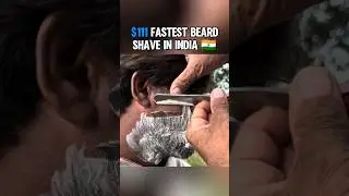 $111 FASTEST BEARD SHAVE IN INDIA 🇮🇳 #india #shave #haircut #inindia #barber #asmrbarber #relaxing