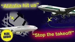 “Stop the takeoff”. Departure after collision | ITA Airways 611 Airbus A332 | New York, Real ATC