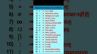 All Maths Sign | Math Symbols & Chinh #maths #sign #youtubeshorts
