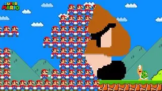 Super Mario Bros., but Everything Mario Touches Turns into Clone Marios