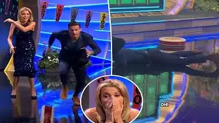 Wheel of Fortune host Ryan Seacrest face-plants while attempting stunt on game show