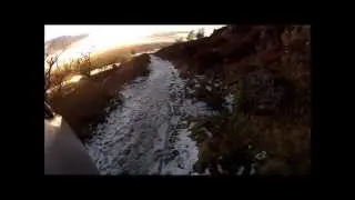 Mountain biking in the Kilpatrick hills, the Gavinburn descent.