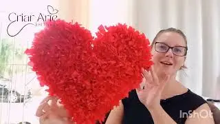 Tutorial - Coração com Papel Crepom