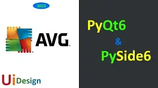 Python AVG Antivirus Ui Design with PyQt6 | PySide6