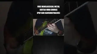 Free Neoclassical Metal Guitar mini course - 6 Two strings sweeping #short #shorts