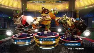 Gladiator Tiny, Werewolf Tiny and Rustland Tiny Tiger Winning Podium. (Crash Nitro Fueled))