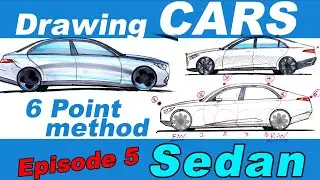 How to draw a Car I Side view proportions of Sedan I #drawingcars #mercedesbenz #carsideview