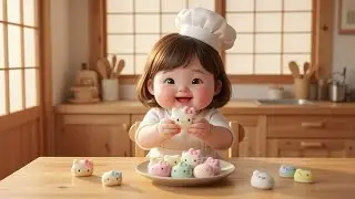 Cute hello kitty mochi bringing smiles to the kitchen 🍡💖 #kawaii #mochi  #fyp #trending #shorts 