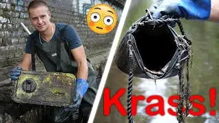 Unfassbar, was die LEUTE alles in diesem FLUSS entsorgen 🫢/ Magnetfischen mit Gebrüder Lange