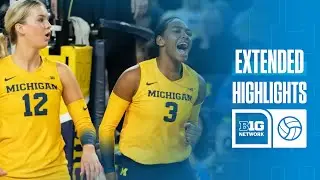 Michigan at Maryland | Extended Highlights | Big Ten Volleyball | 11/09/2025