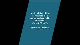 DAY 31 - Scripture of the Day - Rom 8:37 - More Than A Conqueror! #scriptureoftheday #conqueror