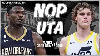 New Orleans Pelicans vs Utah Jazz Full Game Highlights | Mar 2 | 2025 NBA Season