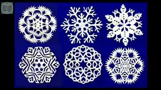 Easy Christmas Paper Snowflakes Ideas for Kids || Paper Cutting Craft || Six Pointed Snowflakes