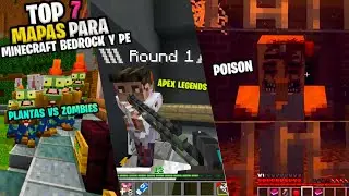 ✅️TOP 7 MAPAS EPICOS PARA MINECRAFT BEDROCK Y PE 1.21+🙌😷😇✅️