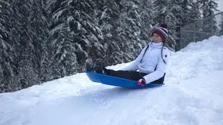 Steep Sledding Hill and Sledding Fails / / GoPro Hero4