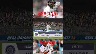 #indiancricketer hitman  🔥🔥🔥528(115) Real cricket 24 #shorts #shortviral #trending