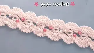 جديد // كروشية بندانة / ربطة شعر  بوحدات رائعة جداً  !!! Amazing crochet #يويو_كروشية