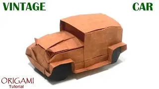 Origami Vintage Car tutorial (Akira Kawamura) 折り紙  ヴィンテージカー