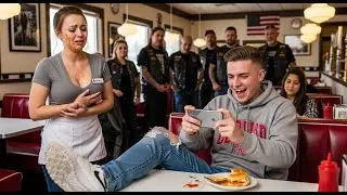 Rich Teen Spit on a Waitress — He Didn't Know 10 Hells Angels Were Watching