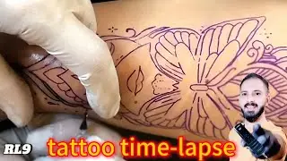 Tattoo Time Lapse: RL9 Shading Technique in Action