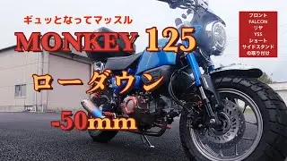 【作業報告•モンキー125】MONKEY125 ローダウンでギュッとマッスル感向上。足つきもナイス！