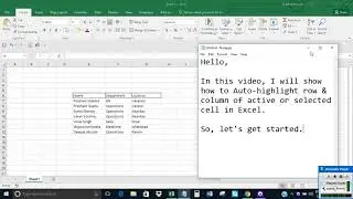 Auto highlight row & column of selected cell in Excel using VBA
