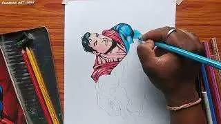 Superman drawing comic style || how to draw Superman || comic drawing