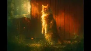 Purring Garden Cat ASMR ✨ Cozy Outdoor Walk for Stress Relief | Jan the Orange Cat 🐾