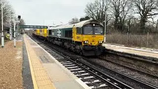 66789 + 66757 3Y90 Tonbridge West Yard Gbrf to Purley Down Siding @ Salfords (Surrey) 6/1/26