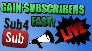 SUB FOR SUB LIVESTREAM Grow your channel Sub 4 sub livestream fortnite