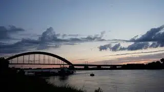 Culemborg spoorbrug timelapse zonsondergang 2021 dronepoem