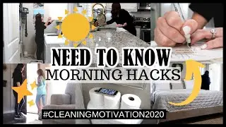 NEED TO KNOW MORNING HACKS | MORNING CLEANING ROUTINE | TIPS FOR BEING PRODUCTIVE