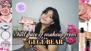 Trying a full face of makeup from gege bear. [part-1]
