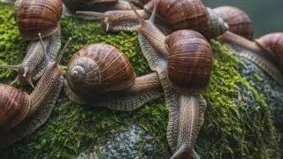 Made a video of a snail on a mossy rock around my backyard, on my Backyard Nature Adventure