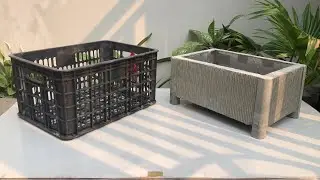 Cardboard And Plastic Basket - Creative Ideas Plant Pots At Home