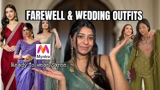 Farewell to Wedding Guest Looks | Elegant Myntra Sarees & Suits 🤍