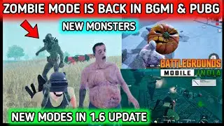 NEW ZOMBIE MODE & INFECTION MODE 3.0 IS BACK IN BGMI & PUBG MOBILE 🔥 BGMI 1.6 UPDATE NEW MODE LEAKS