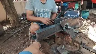 การทำคานหน้ารถไถดัดแปลง สไตล์ช่างเก่งบรบือ