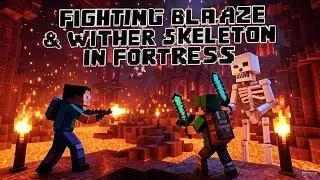 🔥We Fought Blaze & Wither Skeleton in Nether Fortress! (Epic Battle)
