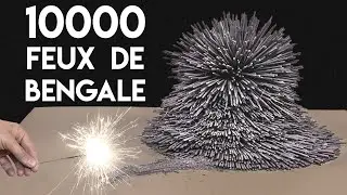 10000 FEUX DE BENGALE | Réaction en chaîneincroyable | Expériences sur le canal ViChoc!