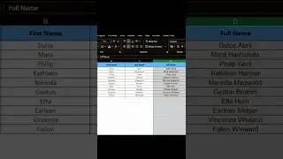 How to merge two columns in Excel