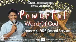 Sunday Word of God by Bro.Duke Sherin | Carmel Christian Church 