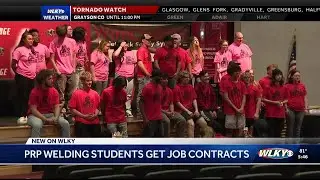 PRP High School students in welding program land job contracts at graduation