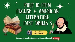 Free English & American Literature Fast Drills 3 | English Majorship LET REVIEWER | NEW CURRICULUM