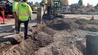 CAT 308E Trenching Curb